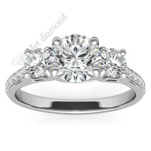 2,50 karat mozanit taşlı yüzük tria - tria250