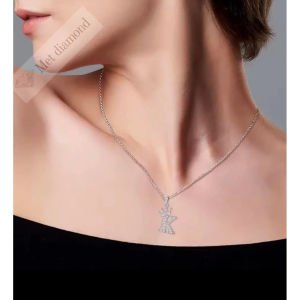 Mozanit taşlı harf kolye  - kol32