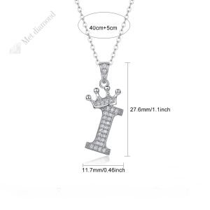 Mozanit taşlı harf kolye  - kol32