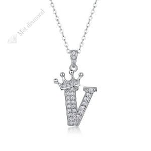 Mozanit taşlı harf kolye  - kol32