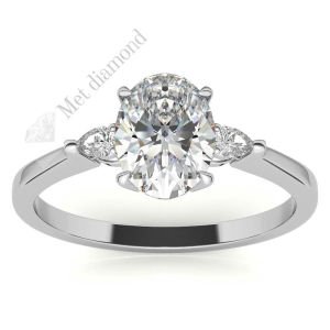 2,60 karat mozanit taşlıj yüzük tria mdel tria260