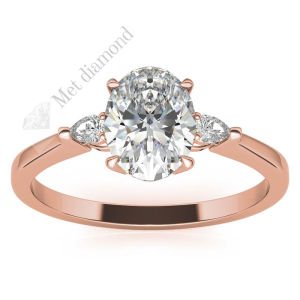 2,60 karat mozanit taşlıj yüzük tria mdel tria260