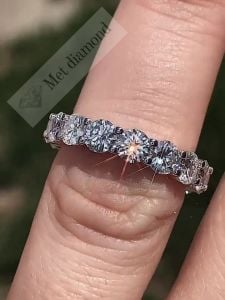3.50 karat tamtur mozanit taşlı yüzük mzy40