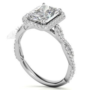 2,50 karat mozanit taşlı yüzük raidant baget