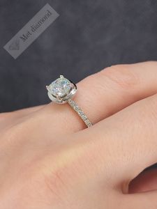 1,30 karat mozanit taşlı tektaş yüzük cursion mzn619