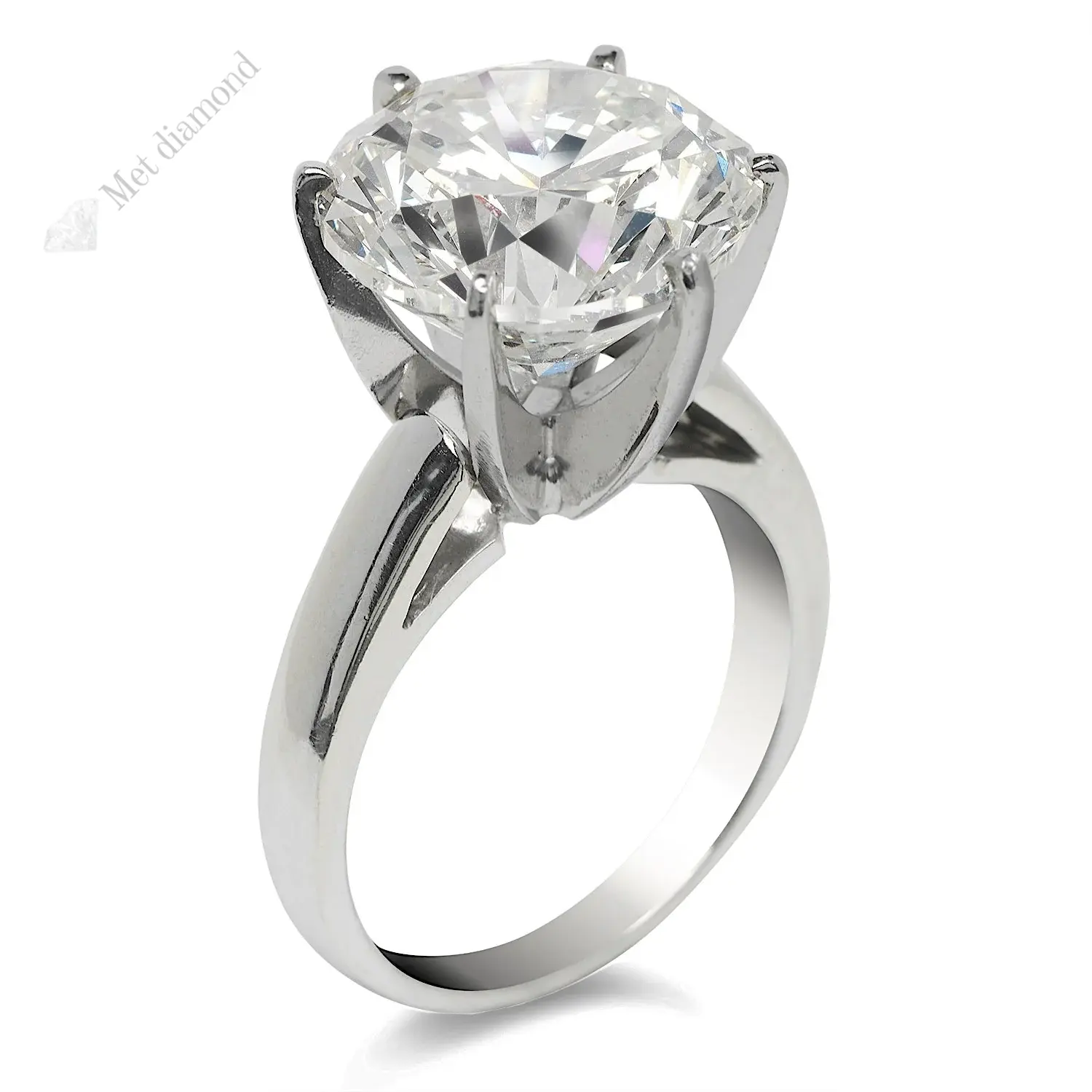 10 CARAT ROUND CUT F COLOR VS2 CLARITY DİAMOND RİNG