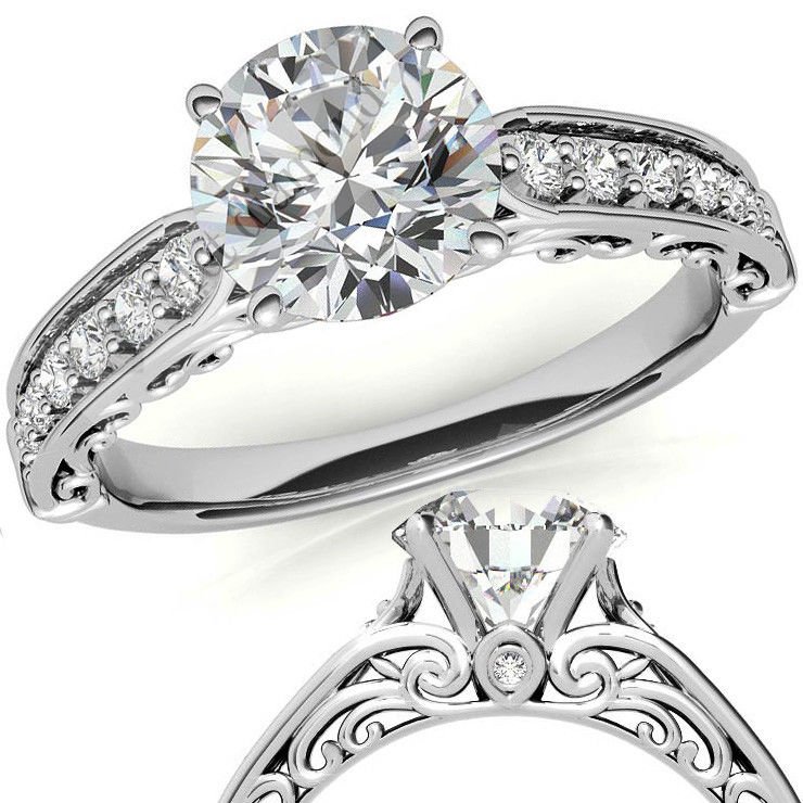 2,30 karat mozanit taşlı yüzük mzn212