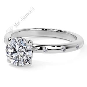 2 karat mozanit taşlı yüzük mzn101