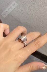 5.50 karat mozanit taşlı tektaş yüzük mzn687