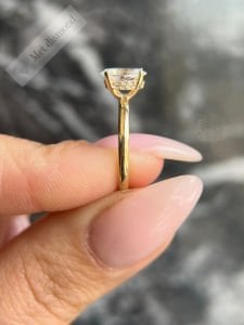 1 karat mozanit taşlı tektaş yüzük -ov072