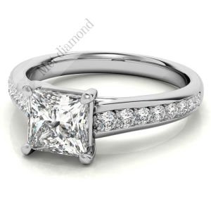 1,50 karat mozanit taşlı yüzük prenses kesim prs028