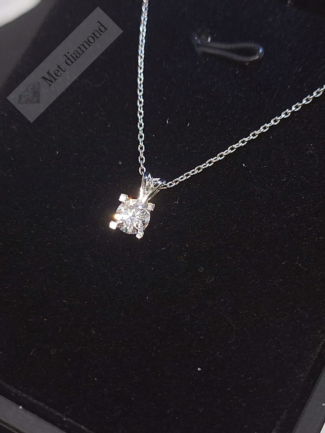 0,50 karat mozanit taşlı kolye - kol010