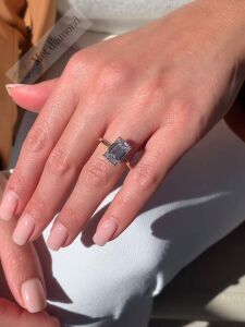 10 karat mozanit taşlı tektaş yüzük bgt72