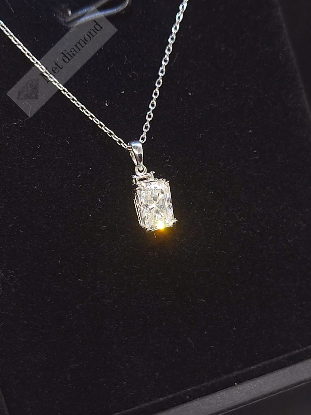 1 karat mozanit taşlı kolye raidant - kol011