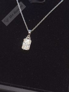 1 karat mozanit taşlı kolye raidant - kol011