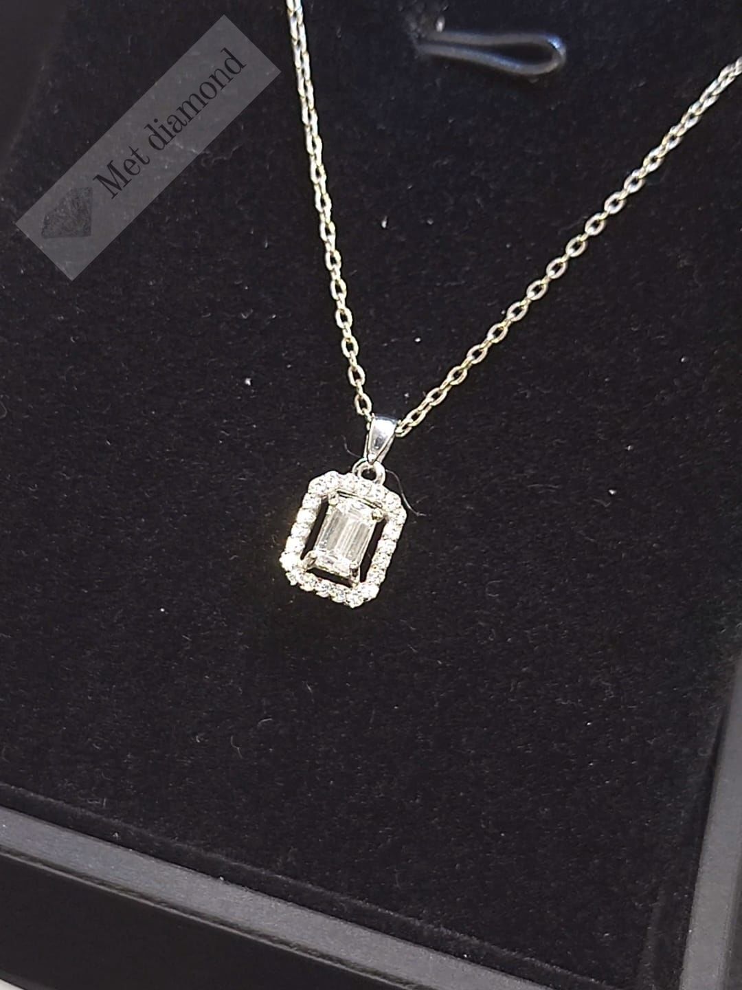 1 karat mozanit taşlı kolye - kol014