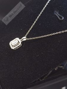 1 karat mozanit taşlı kolye - kol014