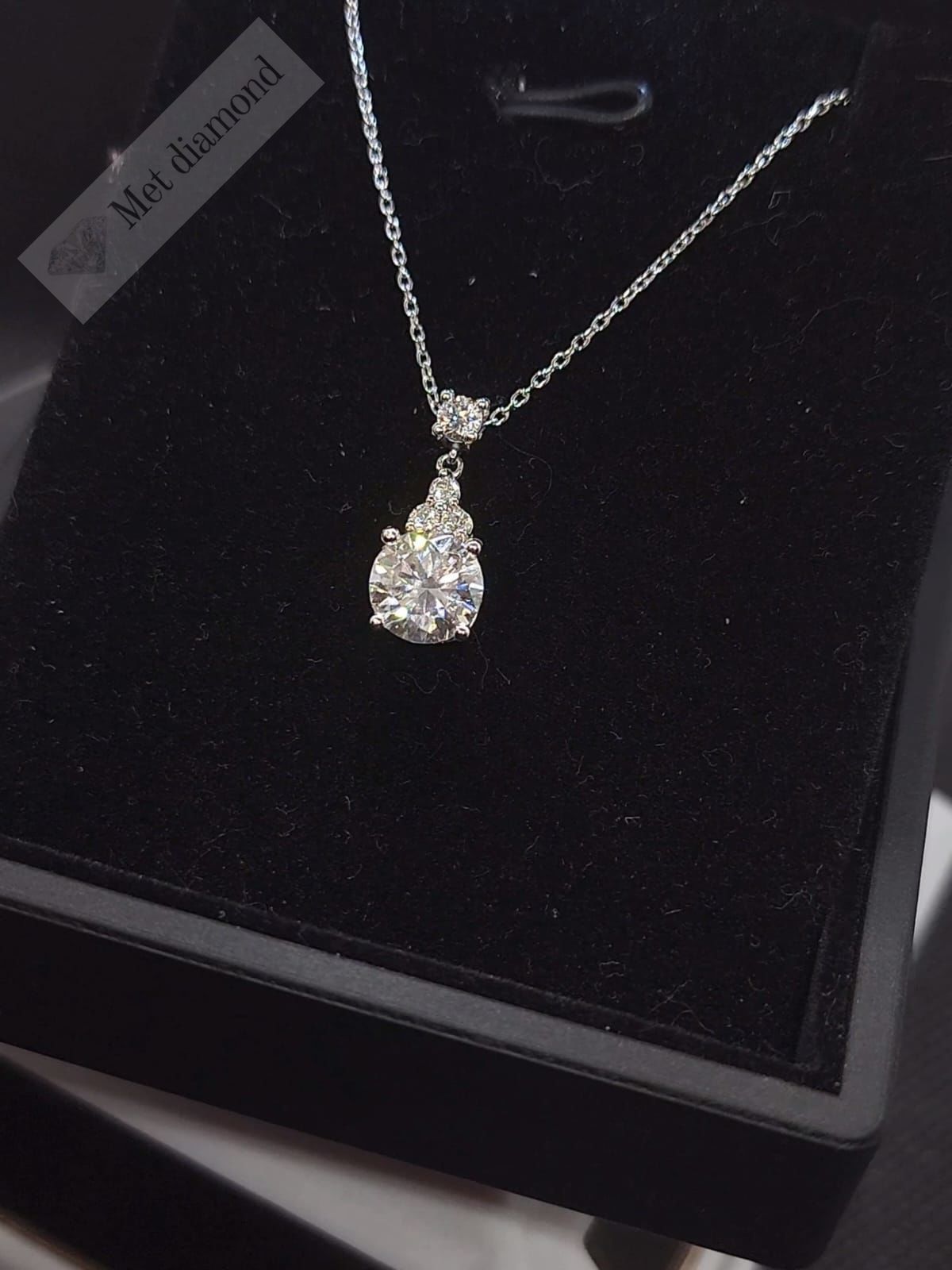 1,50 karat mozanit taşlı kolye  - kol016