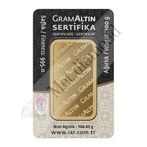 100 Gram külçe altın
