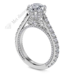 2,50  karat mozanit taşlı  yüzük mzn102