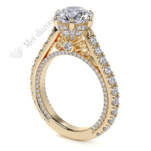 2,50  karat mozanit taşlı  yüzük mzn102