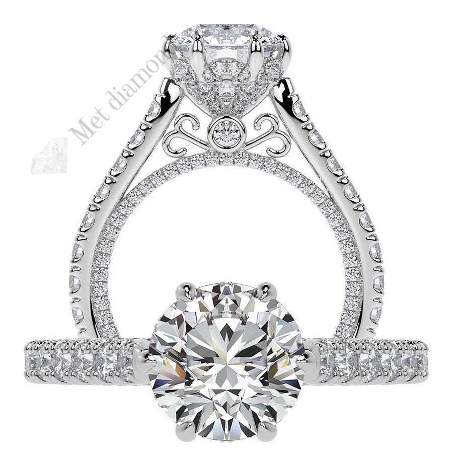 2,50  karat mozanit taşlı  yüzük mzn102