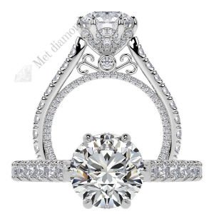 2,50  karat mozanit taşlı  yüzük mzn102