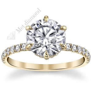 1,80 karat mozanit taşlı  yüzük - mzn114