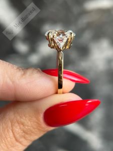 6 karat mozanit taşlı tria yüzük- uc031