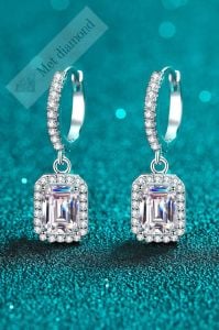 2,60 karat mozanit taşlı küpe-kup260