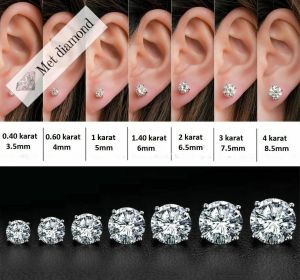 3 karat mozanit taşlı küpe-kup30