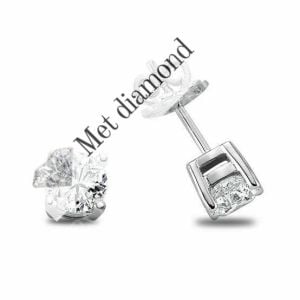 3 karat mozanit taşlı küpe-kup30