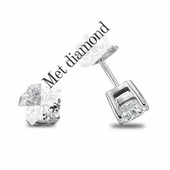 4 karat mozanit pırlanta küpe - kup400