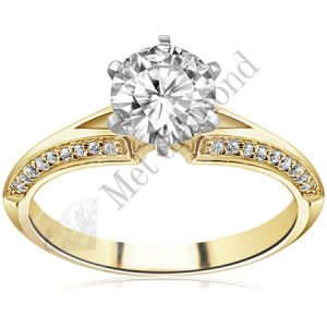 1.30  karat mozanit taşlı yüzük mzn207