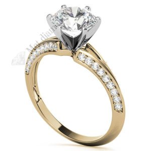 1.30  karat mozanit taşlı yüzük mzn207