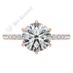 2,30 karat mozanit taşlı yüzük - mzn113a