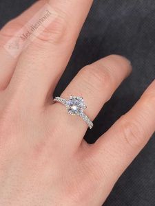 1,70 karat mozanit taşlıyüzük mzn113c