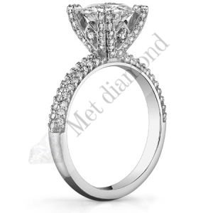 2 karat mozanit taşlı yüzük  - mzn201