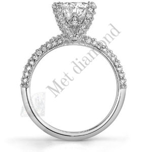 2 karat mozanit taşlı yüzük  - mzn201