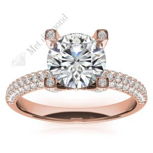 2 karat mozanit taşlı yüzük  - mzn201