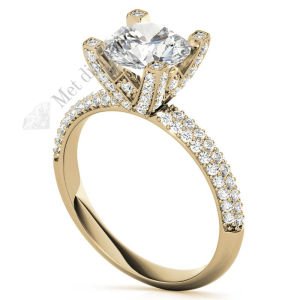 2 karat mozanit taşlı yüzük  - mzn201