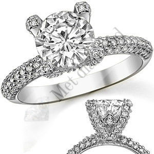 2 karat mozanit taşlı yüzük  - mzn201