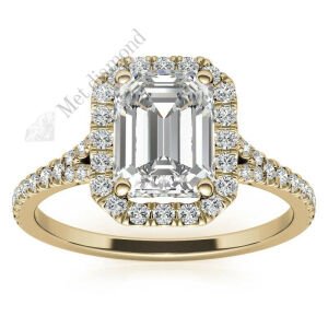 2,50 karat mozanit taşlı yüzük baget kesim -bgt14