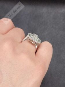 3 karat mozanit pırlanta yüzük mzn104