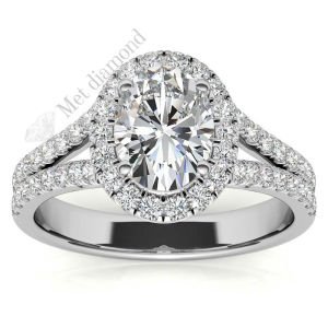 2,70 karat mozanit taşlı yüzük halo model -hly03