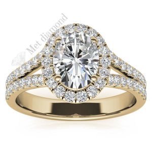 2,70 karat mozanit taşlı yüzük halo model -hly03