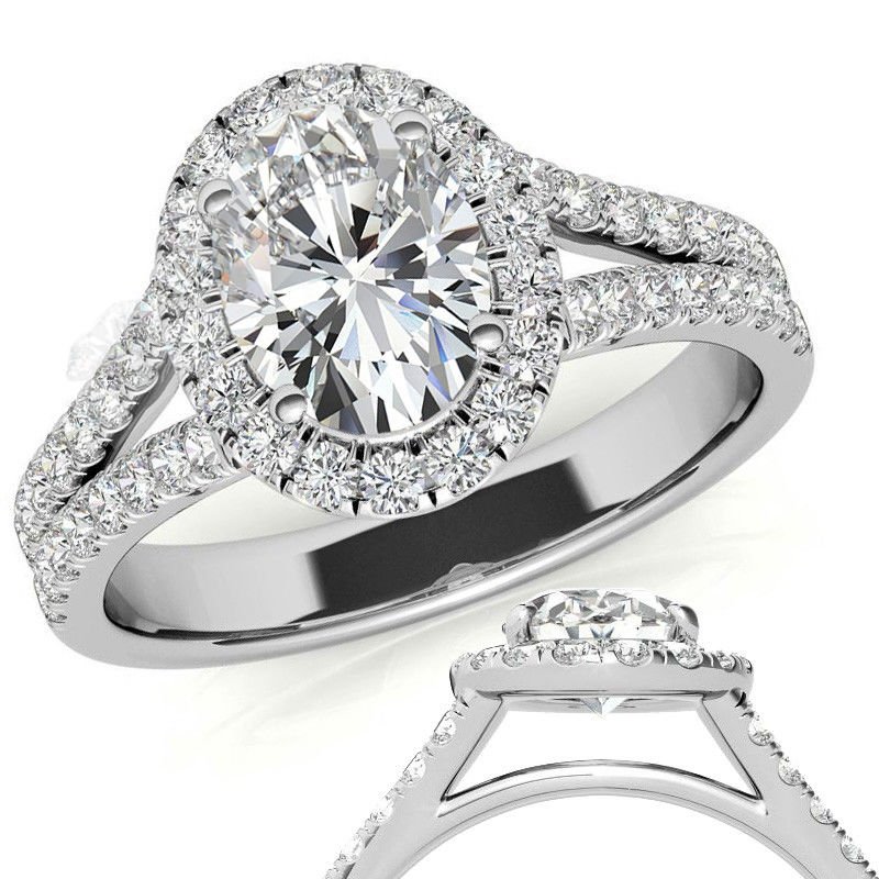 2,70 karat mozanit taşlı yüzük halo model -hly03