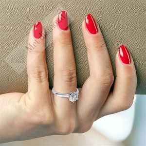 2 karat mozanit taşlı yüzük tasarım mzn49