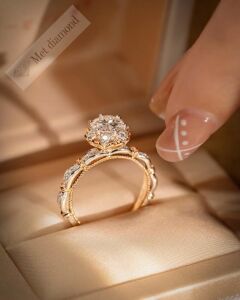 1,40 karat mozanit taşlı yüzük özel tasarım - tsr140