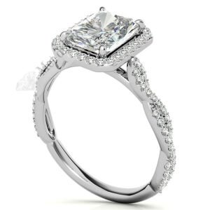 3,50  karat mozanit taşlı yüzük baget